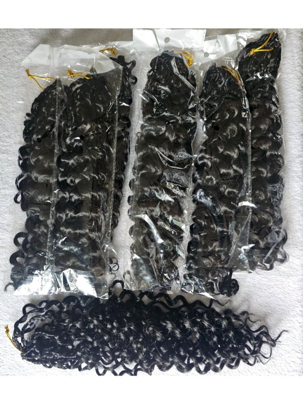 Gogo Girls Pure Protein Fiber Hair Pre Looped 14 Inch Crochet Deep Wave Curly